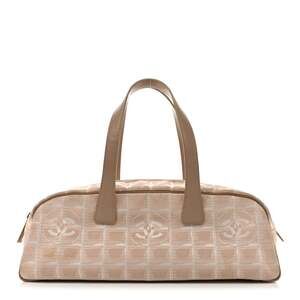 Chanel Nylon Travel Bowler Beige #250442C39B